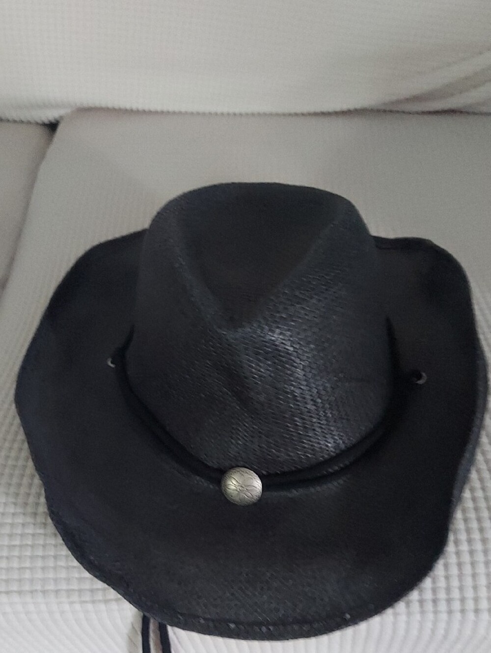 Minnetonka Black Western Hat with Concho - Picture 3 of 6